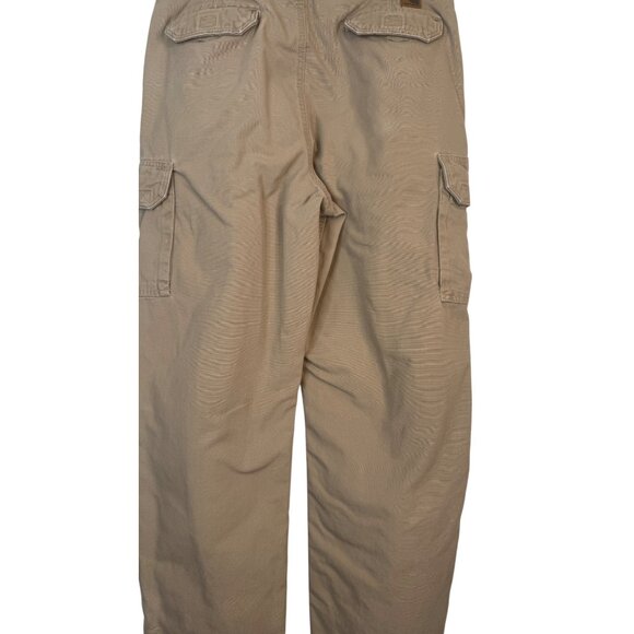 Carhartt 36 x 34 Mens Khaki Cargo Pants Dungaree Fit 100% Durable Workwear - Picture 6 of 14